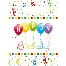 Javoli Happy Birthday Streamers ajándéktasak, ajándékzacskó 6 db-os party kellék