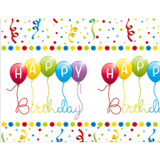 Javoli Happy Birthday Streamers műanyag asztalterítő 120x180 cm lakástextília
