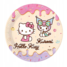Javoli Hello Kitty Kuromi papírtányér 8 db-os 23 cm FSC party kellék