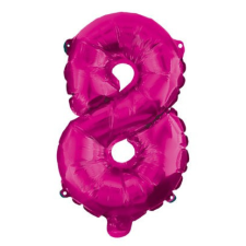 Javoli Hot Pink 8-as szám fólia lufi 95 cm party kellék