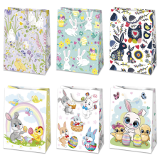 Javoli Húsvét Bunnies papír ajándéktasak, ajándékzacskó 23x32x11 cm party kellék