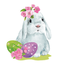 Javoli Húsvét Watercolour Bunny szalvéta 20 db-os 33x33 cm party kellék