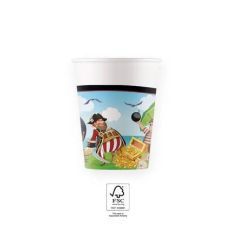 Javoli Kalóz Island papír pohár 8 db-os 200 ml FSC party kellék