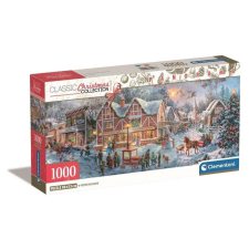 Javoli Karácsonyi falu Getting Ready 1000 db-os panorama puzzle Clementoni puzzle, kirakós