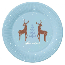Javoli Karácsonyi Hello Winter papírtányér 6 db-os 18 cm party kellék