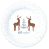 Javoli Karácsonyi Hello Winter White papírtányér 6 db-os 18 cm