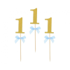 Javoli Kék 1st Birthday díszítő pálca 10 db-os