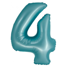 Javoli Kék 4-es Light Blue Mat szám fólia lufi 76 cm party kellék