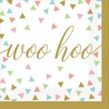 Javoli Konfetti Woo Hoo szalvéta 36 db-os 25x25 cm party kellék