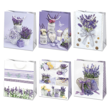 Javoli Levendula Bunch papír ajándéktasak, ajándékzacskó 19x23x10,5 cm party kellék