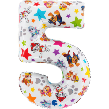 Javoli Mancs Őrjárat Star 5-ös szám fólia lufi 66 cm party kellék