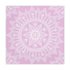 Javoli Mandala Purple White szalvéta 20 db-os, 33x33 cm FSC papírárú, csomagoló és tárolóeszköz