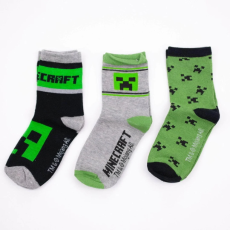 Javoli Minecraft Creeper gyerek zokni 27/30