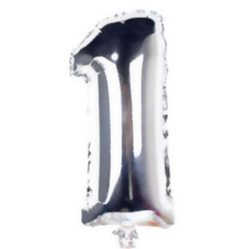 Javoli Mini 1-es Silver szám Fólia lufi 33 cm party kellék