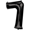 Javoli Óriás 7-es szám Fólia lufi, Black 88*55 cm