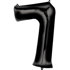 Javoli Óriás 7-es szám Fólia lufi, Black 88*55 cm party kellék