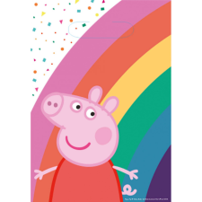 Javoli Peppa malac Confetti ajándéktasak, ajándékzacskó 8 db-os party kellék