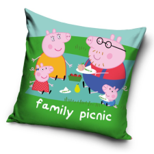 Javoli Peppa malac Picnic párnahuzat 40x40 cm Velúr lakástextília