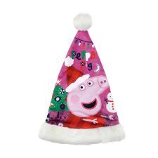 Javoli Peppa malac Pink mikulás sapka 37 cm jelmez