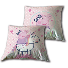 Javoli Peppa malac Unicorn párna, díszpárna 35x35 cm lakástextília