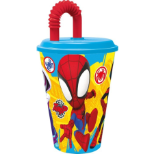 Javoli Pókember Spidey szívószálas pohár, műanyag 430 ml babaétkészlet