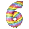 Javoli Pop It 6-os szám fólia lufi 69 cm (WP)