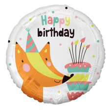 Javoli Róka Happy Birthday Fox fólia lufi 36 cm party kellék