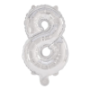 Javoli Silver, Ezüst 8-as szám fólia lufi 95 cm