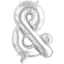 Javoli Silver, Ezüst & betű fólia lufi, 46 cm party kellék