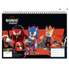 Javoli Sonic a sündisznó Get Me A/4 spirál vázlatfüzet, 30 lapos füzet