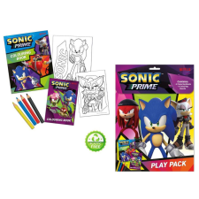 Javoli Sonic a sündisznó Prime színező szett matrica
