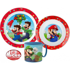 Javoli Super Mario kis bögrés műanyag étkészlet ajándéktárgy