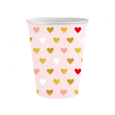 Javoli Szerelem XOXO Pink papír pohár 6 db-os 250 ml party kellék