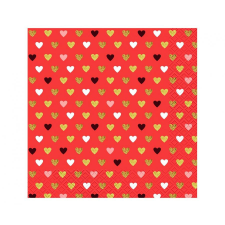Javoli Szerelem XOXO Red szalvéta 20 db-os 33x33 cm party kellék