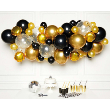 Javoli Színes Black Gold léggömb, lufi girland 66 db-os szett party kellék