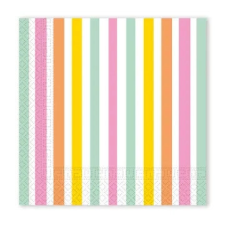 Javoli Színes Pastel Stripes szalvéta 20 db-os 33x33 cm FSC party kellék
