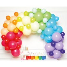 Javoli Színes Rainbow léggömb, lufi girland 78 db-os szett party kellék