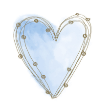 Javoli Szív Pastel Blue szalvéta 20 db-os 33x33 cm party kellék