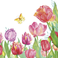 Javoli Tulipán Watercolour szalvéta 20 db-os 33x33 cm party kellék