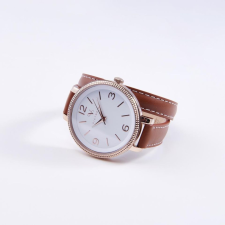 Javoli Victoria Rose gold színű bőr szíjas karóra karóra