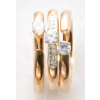 Javoli Victoria Rose gold színű fehér köves 3-as gyűrű szett