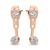 Javoli Victoria Rose gold színű fehér köves fülbevaló