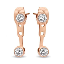 Javoli Victoria Rose gold színű fehér köves fülbevaló fülbevaló