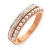 Javoli Victoria Rose gold színű fehér köves, gyöngyös gyűrű