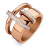 Javoli Victoria Rose gold színű fehér köves gyűrű