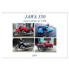  JAWA 350 - Exportschlager der CSSR (Wandkalender 2024 DIN A4 quer), CALVENDO Monatskalender – Henning von Löwis of Menar naptár, kalendárium