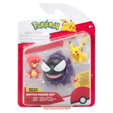 Jazwares Pokémon: 3 db-os figura csomag - Magby, Pikachu, Gastly játékfigura