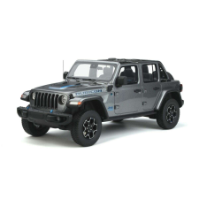  Jeep Wrangler Rubicon 4Xe szürke metál 2022 modell autó 1:18 makett