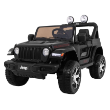 JEEP Wrangler Rubicon elektromos autó, 4x4 12V, LED, 3 sebesség, fekete elektromos járgány