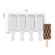 Jégkrém készítő szilikon forma, Gyémánt minta 13x18cm - Jégkrém készítő sütés és főzés